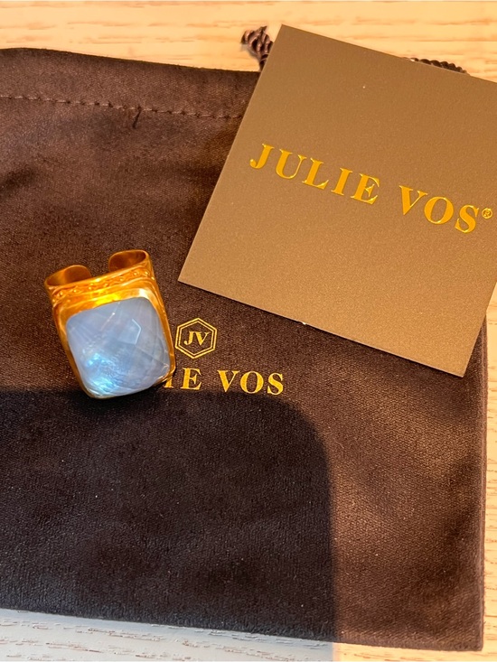 Julie Vos Jewelry - Julie Vos Gold Ring with Blue Stone
